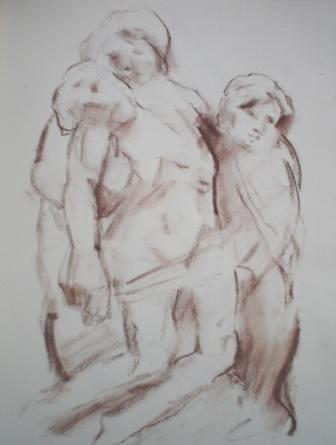 Michelangelo, Pieta, tekening, Martin Coppes