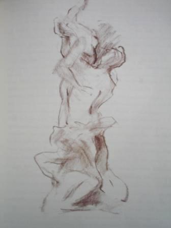 Michelangelo, Sabbijnse Maagdenroof, tekening, Martin Coppes